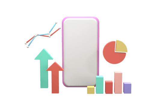 Smartphone and graph for analysis financial. business concept png