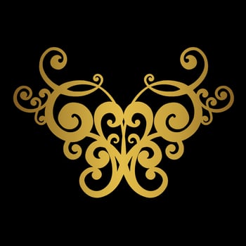 Vector damask vintage baroque scroll ornament swirl. Victorian monogram heraldic shield swirl. Retro floral leaf pattern border foliage antique  acanthus calligraphy engraved tattoo.Tile decor element