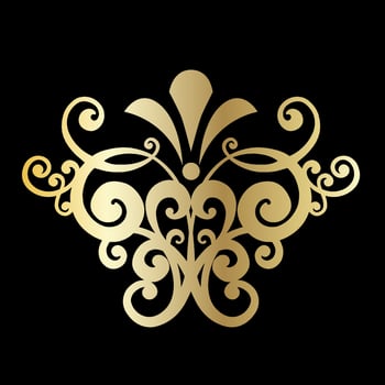 Vector damask vintage baroque scroll ornament swirl. Victorian monogram heraldic shield swirl. Retro floral leaf pattern border foliage antique  acanthus calligraphy engraved tattoo.Tile decor element