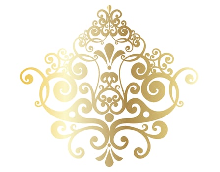 Vector damask vintage baroque scroll ornament swirl. Victorian monogram heraldic shield swirl. Retro floral leaf pattern border foliage antique  acanthus calligraphy engraved tattoo.Tile decor element