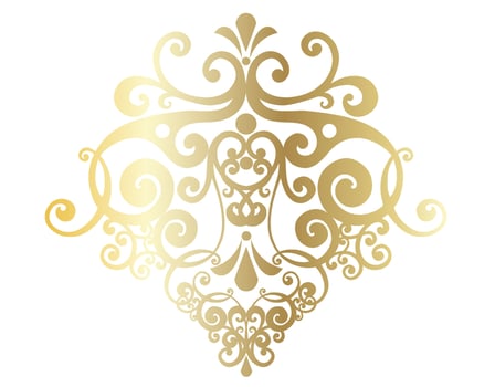 Vector damask vintage baroque scroll ornament swirl. Victorian monogram heraldic shield swirl. Retro floral leaf pattern border foliage antique  acanthus calligraphy engraved tattoo.Tile decor element