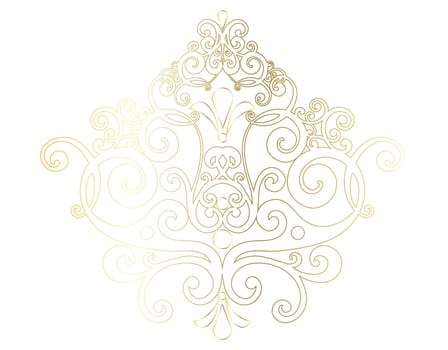 Vector damask vintage baroque scroll ornament swirl. Victorian monogram heraldic shield swirl. Retro floral leaf pattern border foliage antique  acanthus calligraphy engraved tattoo.Tile decor element