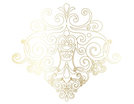 Vector damask vintage baroque scroll ornament swirl. Victorian monogram heraldic shield swirl. Retro floral leaf pattern border foliage antique  acanthus calligraphy engraved tattoo.Tile decor element