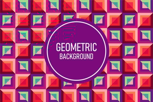 Flat geometric background vector