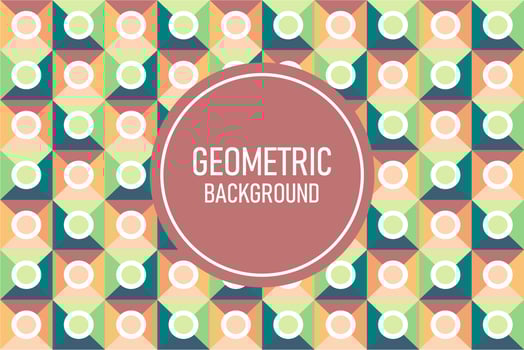 Flat geometric background vector