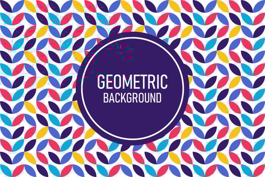 Flat geometric background vector