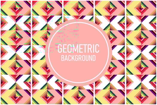 Flat geometric background vector