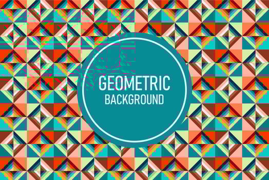Flat geometric background vector