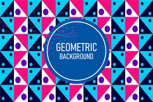 Flat geometric background vector