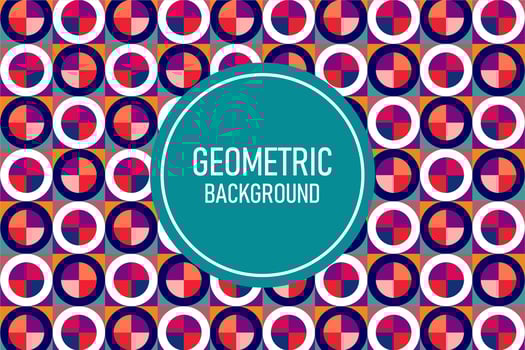 Flat geometric background vector