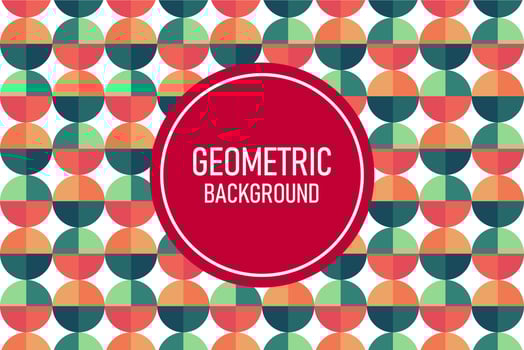Flat geometric background vector