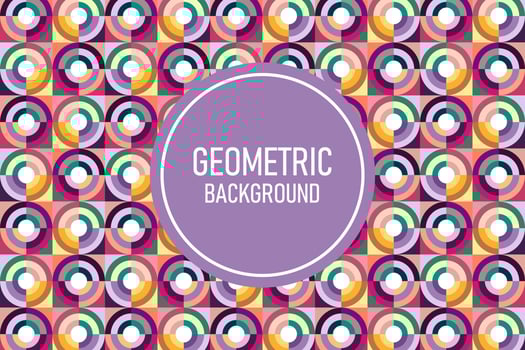 Flat geometric background vector