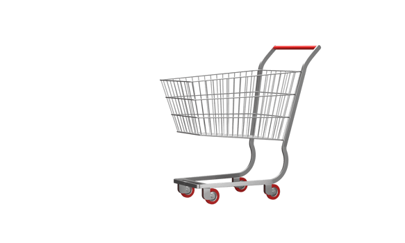 3D. sale supermarket cart for promotion shopping png