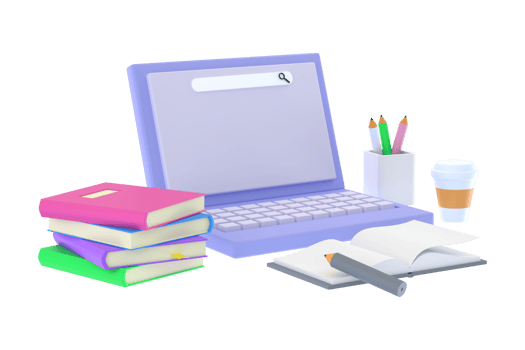 3D. readiness to study laptop for educational information png
