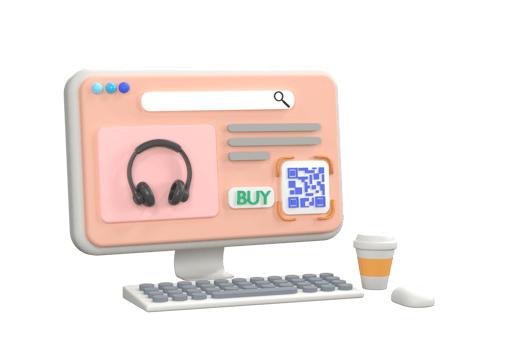 Online shopping. Open laptop, Online store concept. Banner for marketing and promotion ecommerce. png