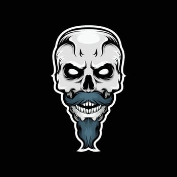 head skull illustration vector
