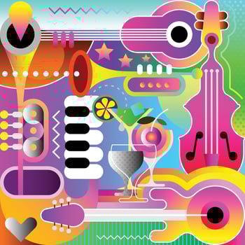 Musical Background Design vector