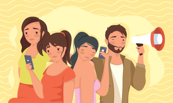 social media people vector