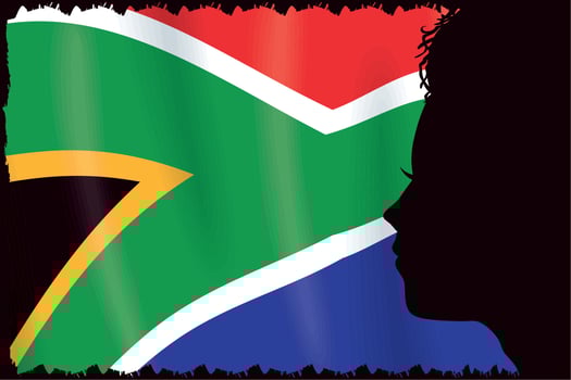 heritage day flag and profile vector