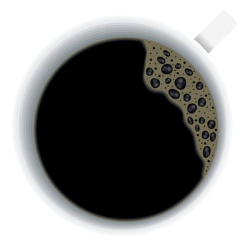 black coffee cup vector