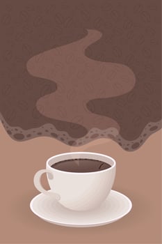 hot coffee cup vector