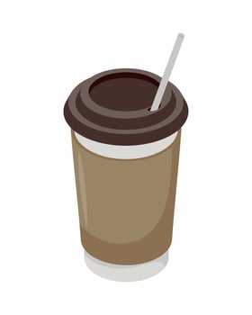 delicious coffee takeaway vector