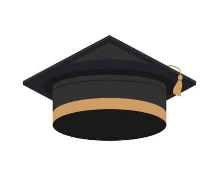 graduation hat black vector