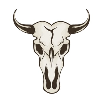 bull skull head vector