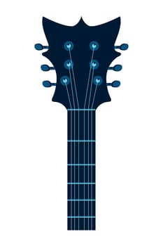 guitar neck silhouette vector