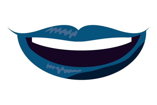 woman mouth with lipstick vector