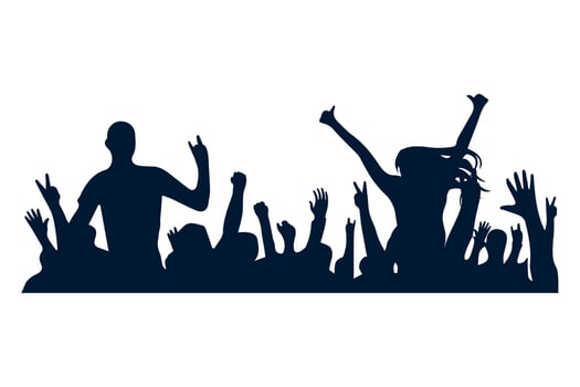 audience musical concert silhouette vector