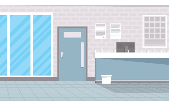 hospital indoor reception place vector