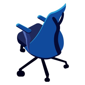 blue gamer chair technology vector