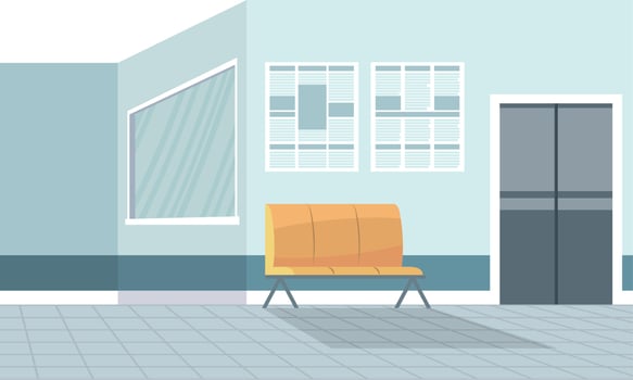 hospital waitroom indoor scene vector