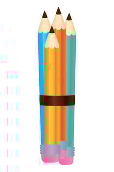colors pencils supplies vector