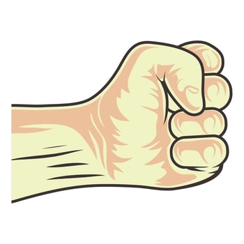 hand human fist vector