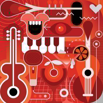 Musical Instruments and Cocktails vector