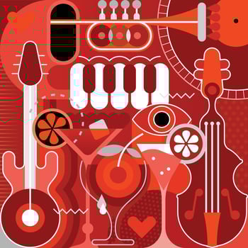 Music and Cocktail Party vector