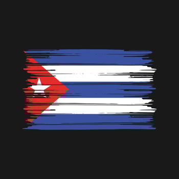 Cuba Flag Brush. National Flag vector