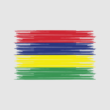 Mauritius Flag Brush. National Flag vector