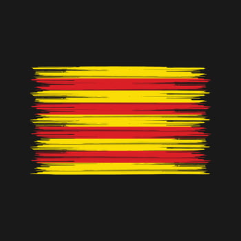 Catalonia Flag Brush. National Flag vector