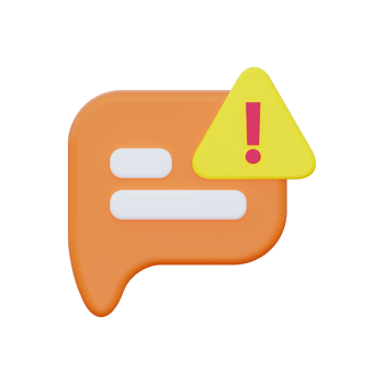 3d Message Alert icon png
