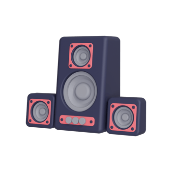 3d Stereo Speaker icon png