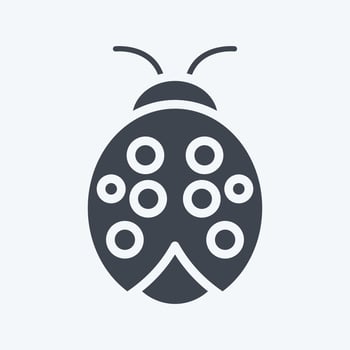 Icon Ladybug. suitable for Garden symbol. glyph style. simple design editable. design template vector. simple illustration vector