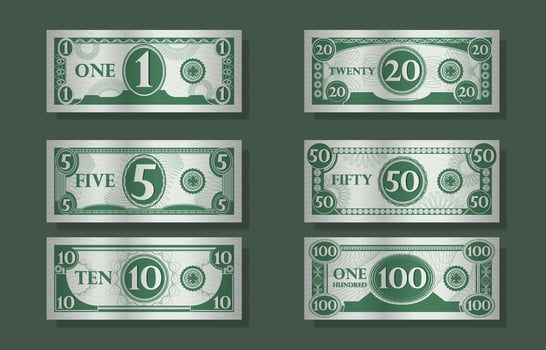 Monopoly Paper Money Template vector