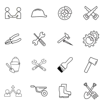 Icon symbol tools editable vector