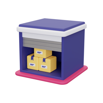 3d parcel warehouse icon png