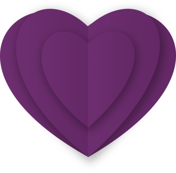 Purple Paper Cut Heart png