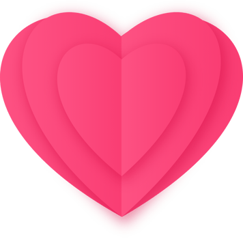 Pink Paper Cut Heart png