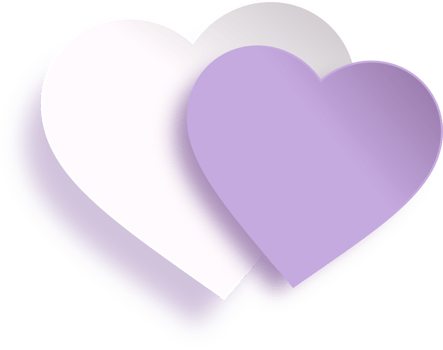 Two Heart Paper Cut With Shadow png